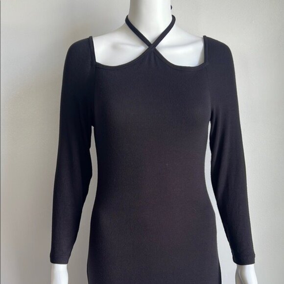 The Commons Soft Ribbed Long Sleeve Midi Dress - S - Picture 4 of 7